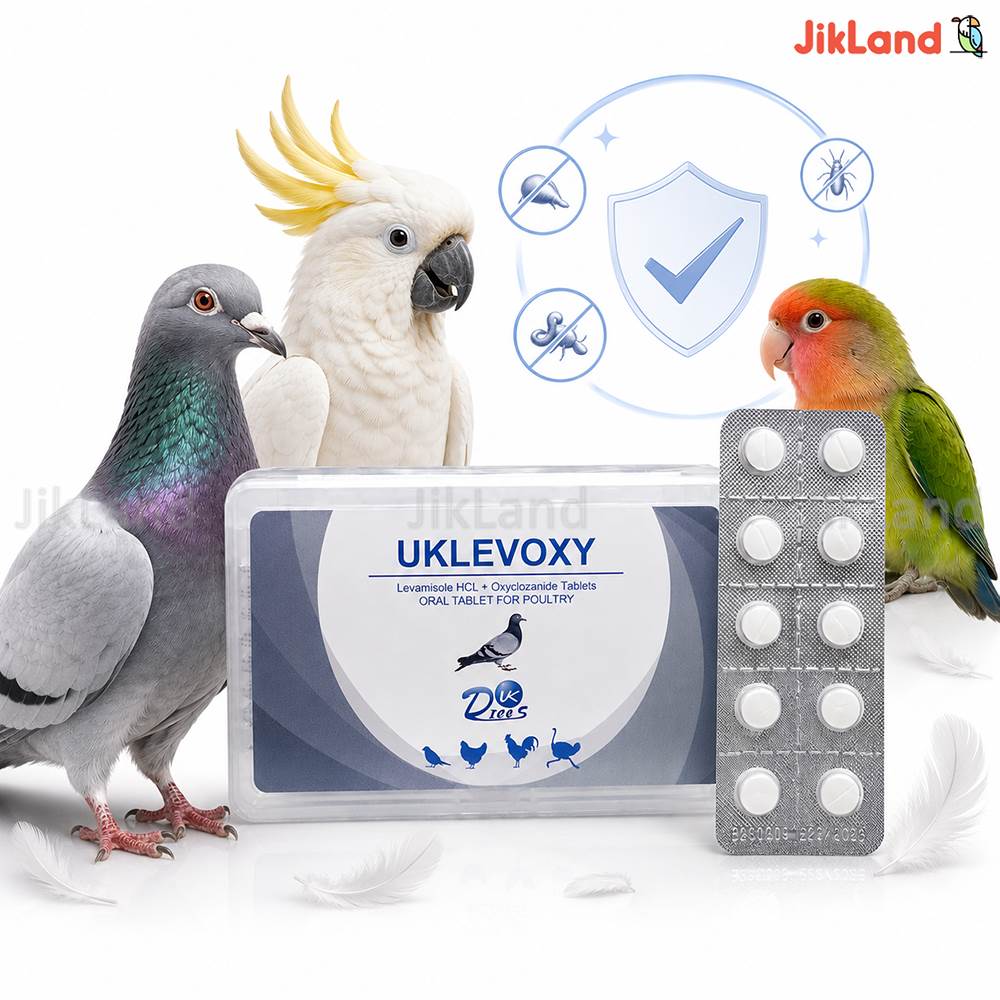 قرص ضد انگل یوکی لوکسی UKLEVOXY کبوتر و پرندگان